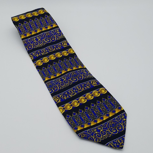 Vintage Baroque Print 100% Silk Tie Ankara style - Picture 1 of 6